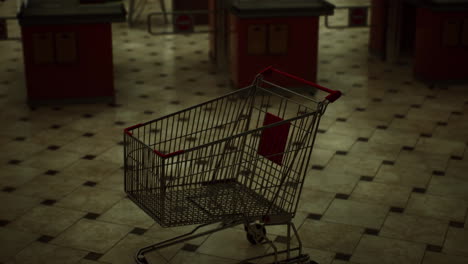 Supermercado-Vacío-Debido-Al-Bloqueo-De-Covid-19